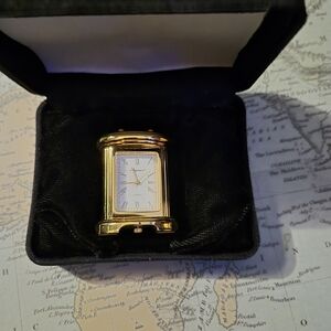 Elegance Gold Mini Table Clock